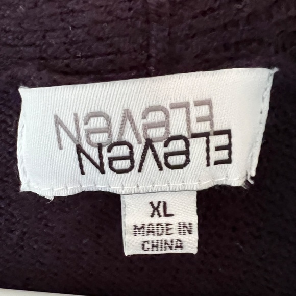 NWOT ELEVEN ELEVEN Women's Navy & White Stipe Long Sleeve Cardigan - Picture 4 of 10